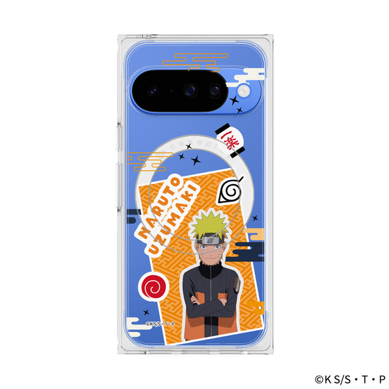 プレミアムスクエアケース with Pixelsnap［ NARUTO -ナルト- 疾風伝 - ステッカー - うずまきナルト ］