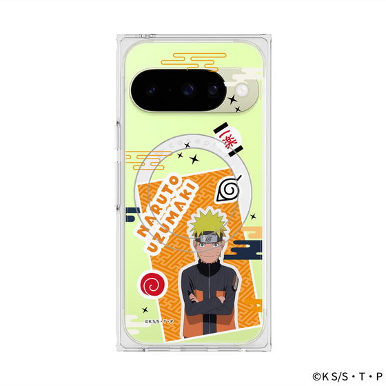 プレミアムスクエアケース with Pixelsnap［ NARUTO -ナルト- 疾風伝 - ステッカー - うずまきナルト ］