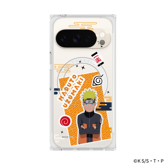 プレミアムスクエアケース with Pixelsnap［ NARUTO-ナルト- 疾風伝 - ステッカー - うずまきナルト ］