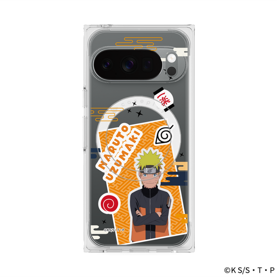 プレミアムスクエアケース with Pixelsnap［ NARUTO -ナルト- 疾風伝 - ステッカー - うずまきナルト ］