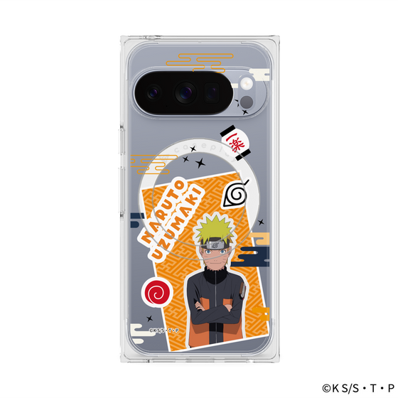 プレミアムスクエアケース with Pixelsnap［ NARUTO -ナルト- 疾風伝 - ステッカー - うずまきナルト ］