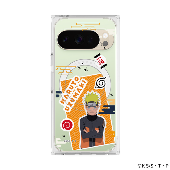 プレミアムスクエアケース with Pixelsnap［ NARUTO -ナルト- 疾風伝 - ステッカー - うずまきナルト ］