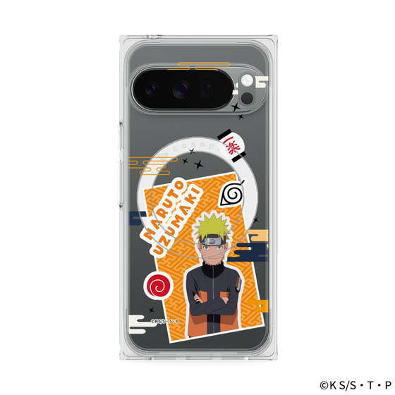 プレミアムスクエアケース with Pixelsnap［ NARUTO -ナルト- 疾風伝 - ステッカー - うずまきナルト ］