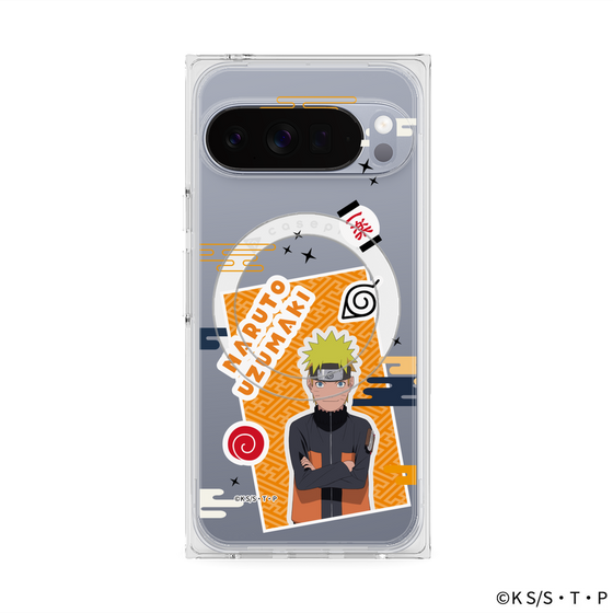 プレミアムスクエアケース with Pixelsnap［ NARUTO -ナルト- 疾風伝 - ステッカー - うずまきナルト ］