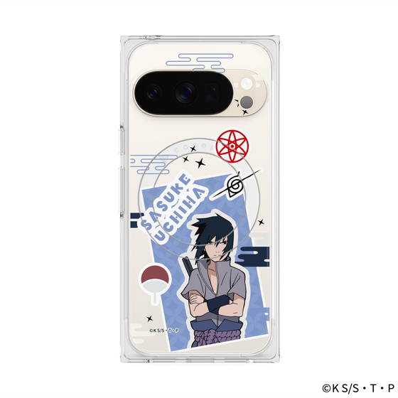 プレミアムスクエアケース with Pixelsnap［ NARUTO-ナルト- 疾風伝 - ステッカー - うちはサスケ ］