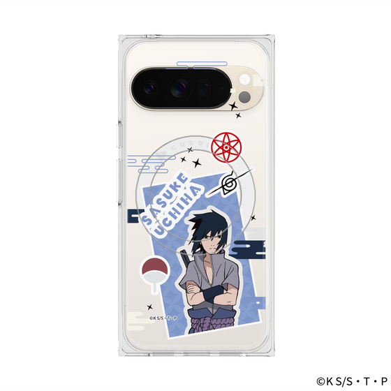 プレミアムスクエアケース with Pixelsnap［ NARUTO-ナルト- 疾風伝 - ステッカー - うちはサスケ ］