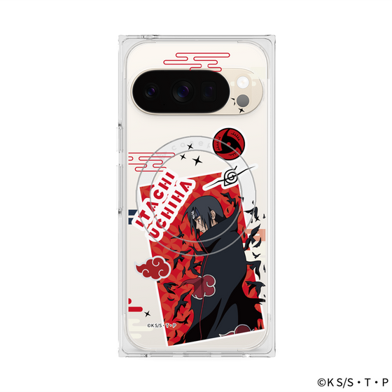 プレミアムスクエアケース with Pixelsnap［ NARUTO-ナルト- 疾風伝 - ステッカー - うちはイタチ ］