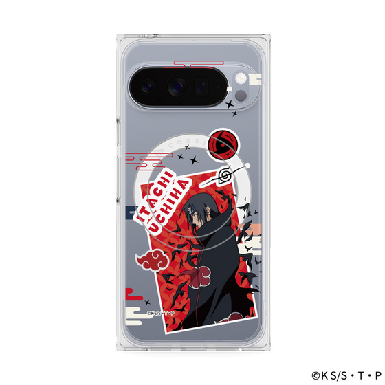 プレミアムスクエアケース with Pixelsnap［ NARUTO -ナルト- 疾風伝 - ステッカー - うちはイタチ ］