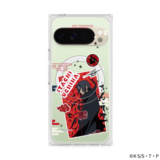 プレミアムスクエアケース with Pixelsnap［ NARUTO -ナルト- 疾風伝 - ステッカー - うちはイタチ ］