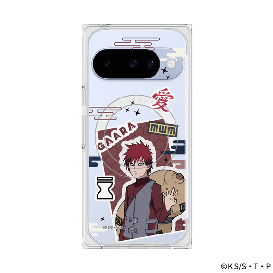 プレミアムスクエアケース with Pixelsnap［ NARUTO-ナルト- 疾風伝 - ステッカー - 我愛羅 ］