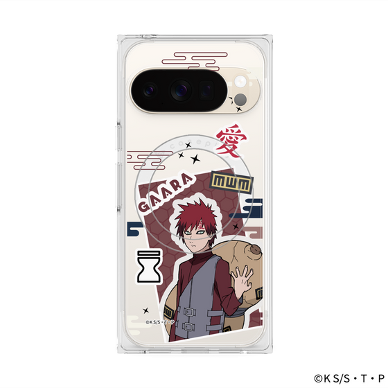 プレミアムスクエアケース with Pixelsnap［ NARUTO-ナルト- 疾風伝 - ステッカー - 我愛羅 ］