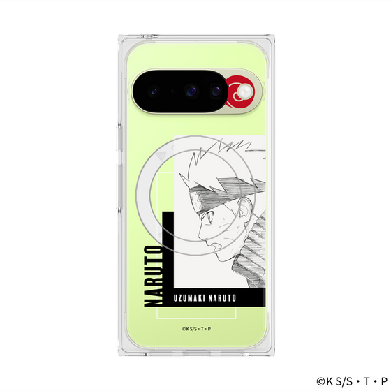 プレミアムスクエアケース with Pixelsnap［ NARUTO -ナルト- 疾風伝 - うずまきナルト - 線画 ］