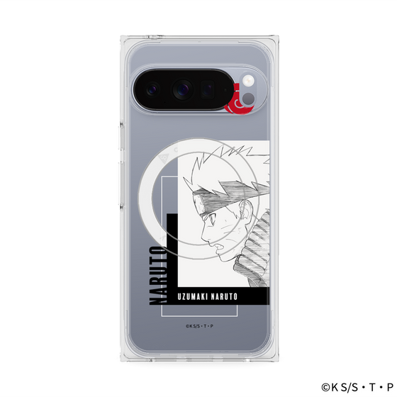 プレミアムスクエアケース with Pixelsnap［ NARUTO -ナルト- 疾風伝 - うずまきナルト - 線画 ］
