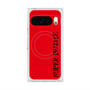 プレミアムスクエアケース with Pixelsnap［ SUPER PRIVATE - ロゴ - Red&Black ］