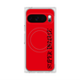 プレミアムスクエアケース with Pixelsnap［ SUPER PRIVATE - ロゴ - Red&Black ］