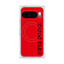 プレミアムスクエアケース with Pixelsnap［ SUPER PRIVATE - ロゴ - Red&Black ］