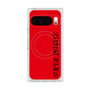 プレミアムスクエアケース with Pixelsnap［ SUPER PRIVATE - ロゴ - Red&Black ］