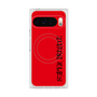プレミアムスクエアケース with Pixelsnap［ SUPER PRIVATE - ロゴ - Red&Black ］