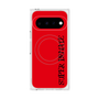 プレミアムスクエアケース with Pixelsnap［ SUPER PRIVATE - ロゴ - Red&Black ］