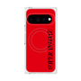 プレミアムスクエアケース with Pixelsnap［ SUPER PRIVATE - ロゴ - Red&Black ］