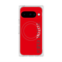 プレミアムスクエアケース with Pixelsnap［ SUPER PRIVATE - ロゴ - Red ］
