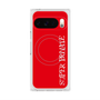 プレミアムスクエアケース with Pixelsnap［ SUPER PRIVATE - ロゴ - Red ］
