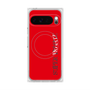 プレミアムスクエアケース with Pixelsnap［ SUPER PRIVATE - ロゴ - Red ］