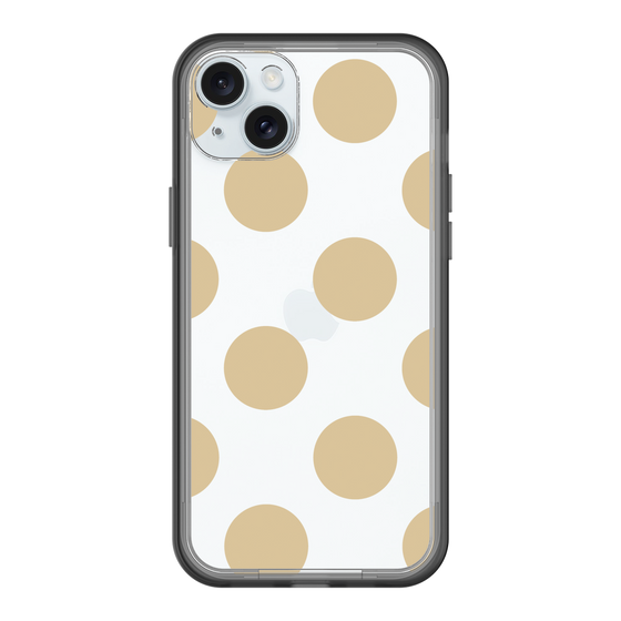 スリムプロテクションプレミアムケース［ シンプルドット - Beige ］