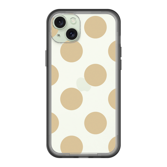 スリムプロテクションプレミアムケース［ シンプルドット - Beige ］