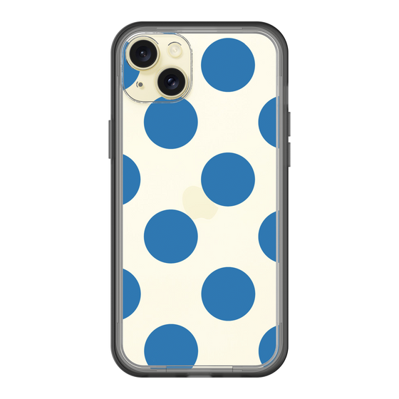 スリムプロテクションプレミアムケース［ シンプルドット - Blue ］