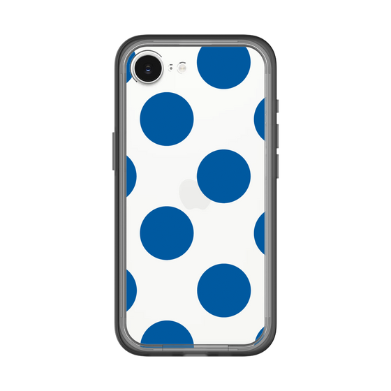 スリムプロテクションプレミアムケース［ シンプルドット - Blue ］