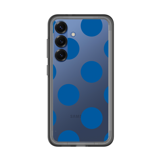 スリムプロテクションプレミアムケース［ シンプルドット - Blue ］