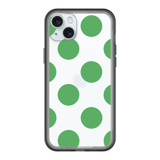 スリムプロテクションプレミアムケース［ シンプルドット - Green ］