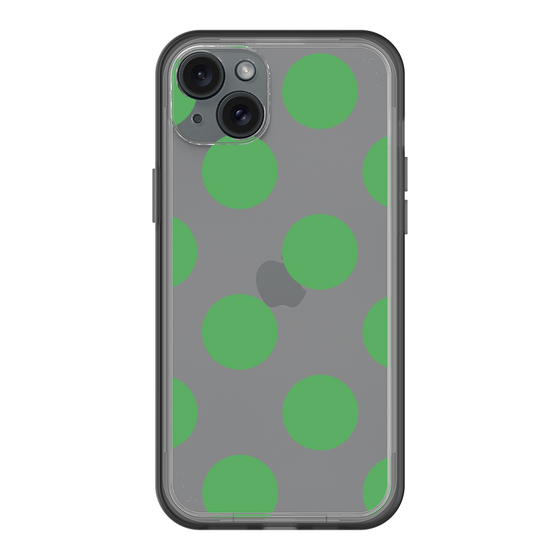 スリムプロテクションプレミアムケース［ シンプルドット - Green ］