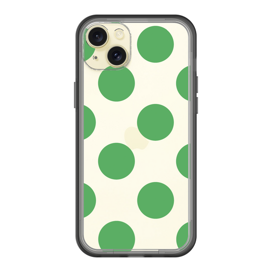 スリムプロテクションプレミアムケース［ シンプルドット - Green ］