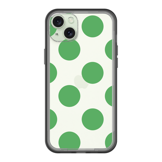 スリムプロテクションプレミアムケース［ シンプルドット - Green ］