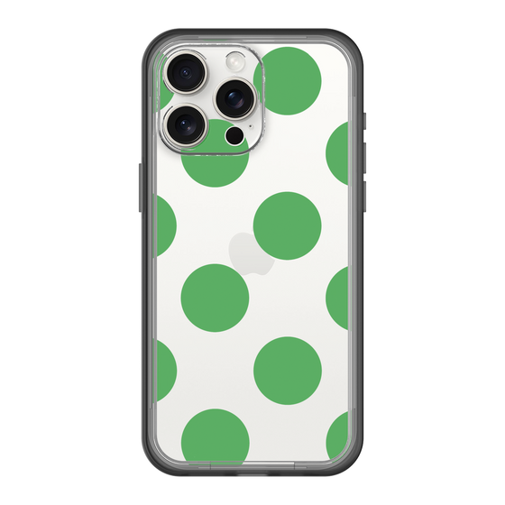 スリムプロテクションプレミアムケース［ シンプルドット - Green ］