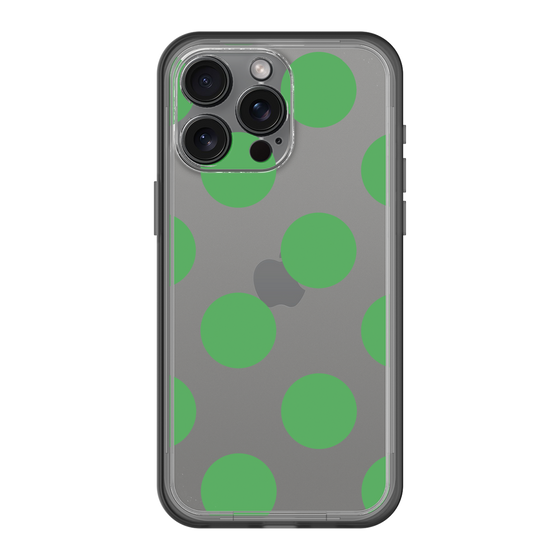 スリムプロテクションプレミアムケース［ シンプルドット - Green ］