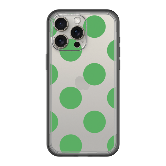 スリムプロテクションプレミアムケース［ シンプルドット - Green ］
