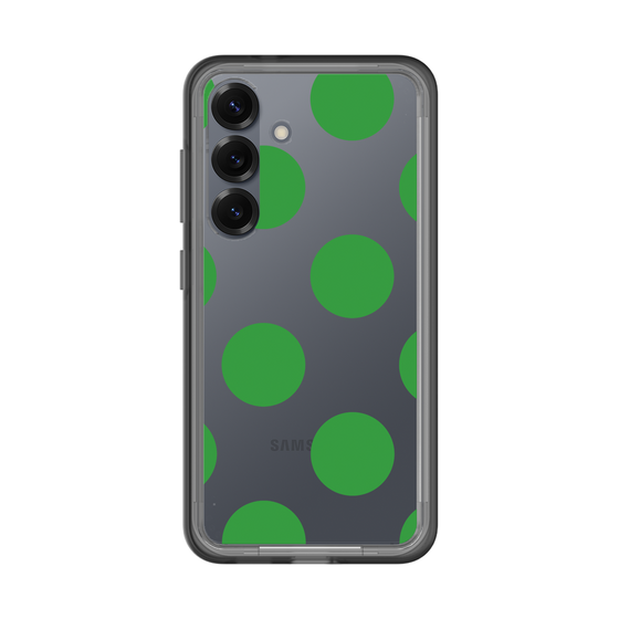 スリムプロテクションプレミアムケース［ シンプルドット - Green ］
