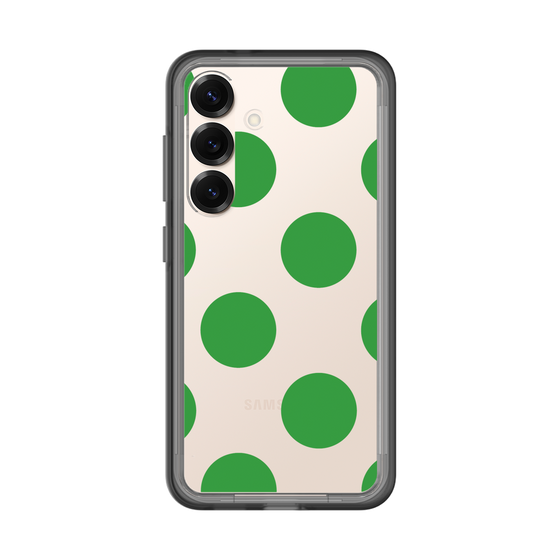 スリムプロテクションプレミアムケース［ シンプルドット - Green ］