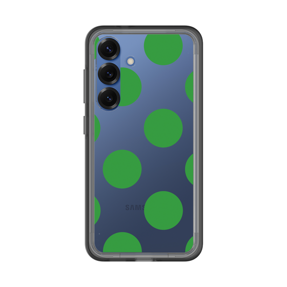 スリムプロテクションプレミアムケース［ シンプルドット - Green ］