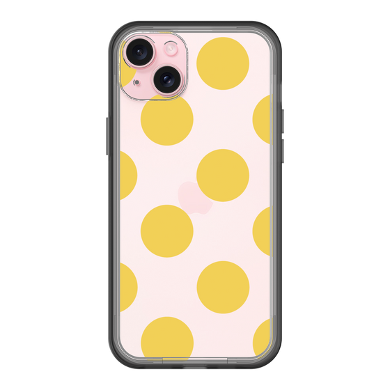 スリムプロテクションプレミアムケース［ シンプルドット - Yellow ］
