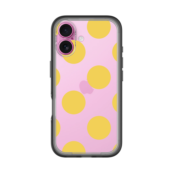 スリムプロテクションプレミアムケース［ シンプルドット - Yellow ］