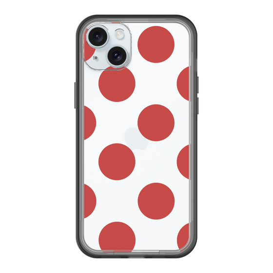 スリムプロテクションプレミアムケース［ シンプルドット - Red ］