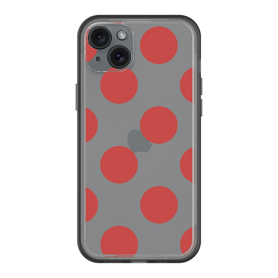 スリムプロテクションプレミアムケース［ シンプルドット - Red ］