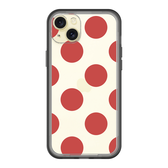スリムプロテクションプレミアムケース［ シンプルドット - Red ］