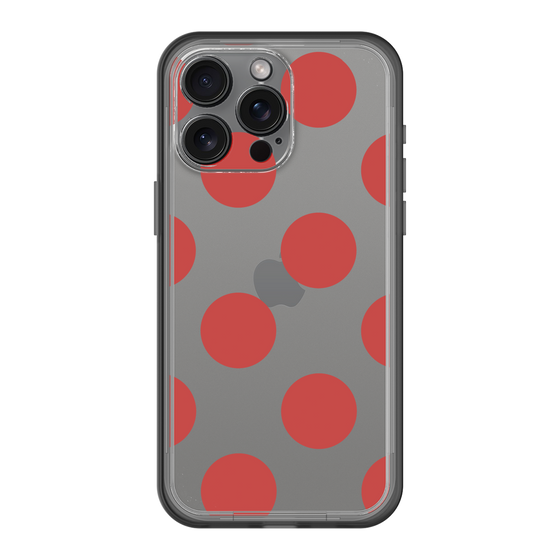 スリムプロテクションプレミアムケース［ シンプルドット - Red ］