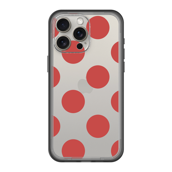 スリムプロテクションプレミアムケース［ シンプルドット - Red ］