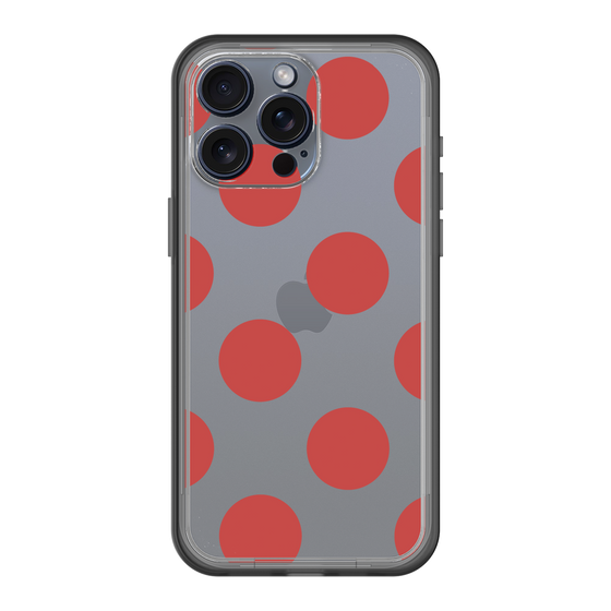 スリムプロテクションプレミアムケース［ シンプルドット - Red ］